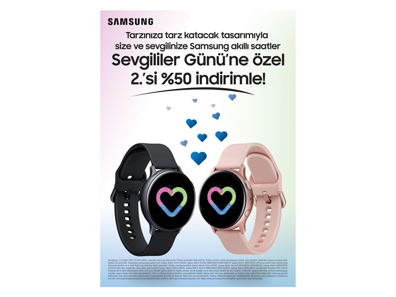 Samsung’dan Sevgililer Günü’ne özel kampanya: Galaxy akıllı saatlerde 1 alana 2’ncisi yüzde 50 indirimli!